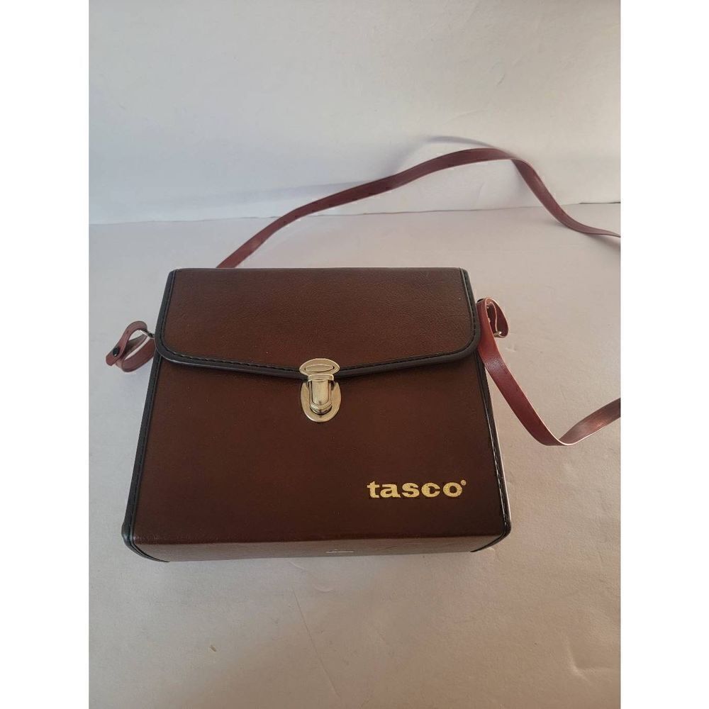 Tasco Unisex Black Vintage Binoculars With Leather Carrying Case One Size